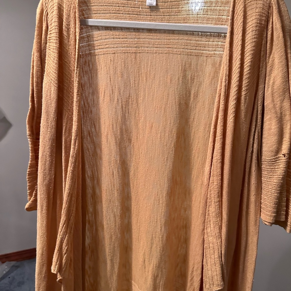 Gold sweater kimono